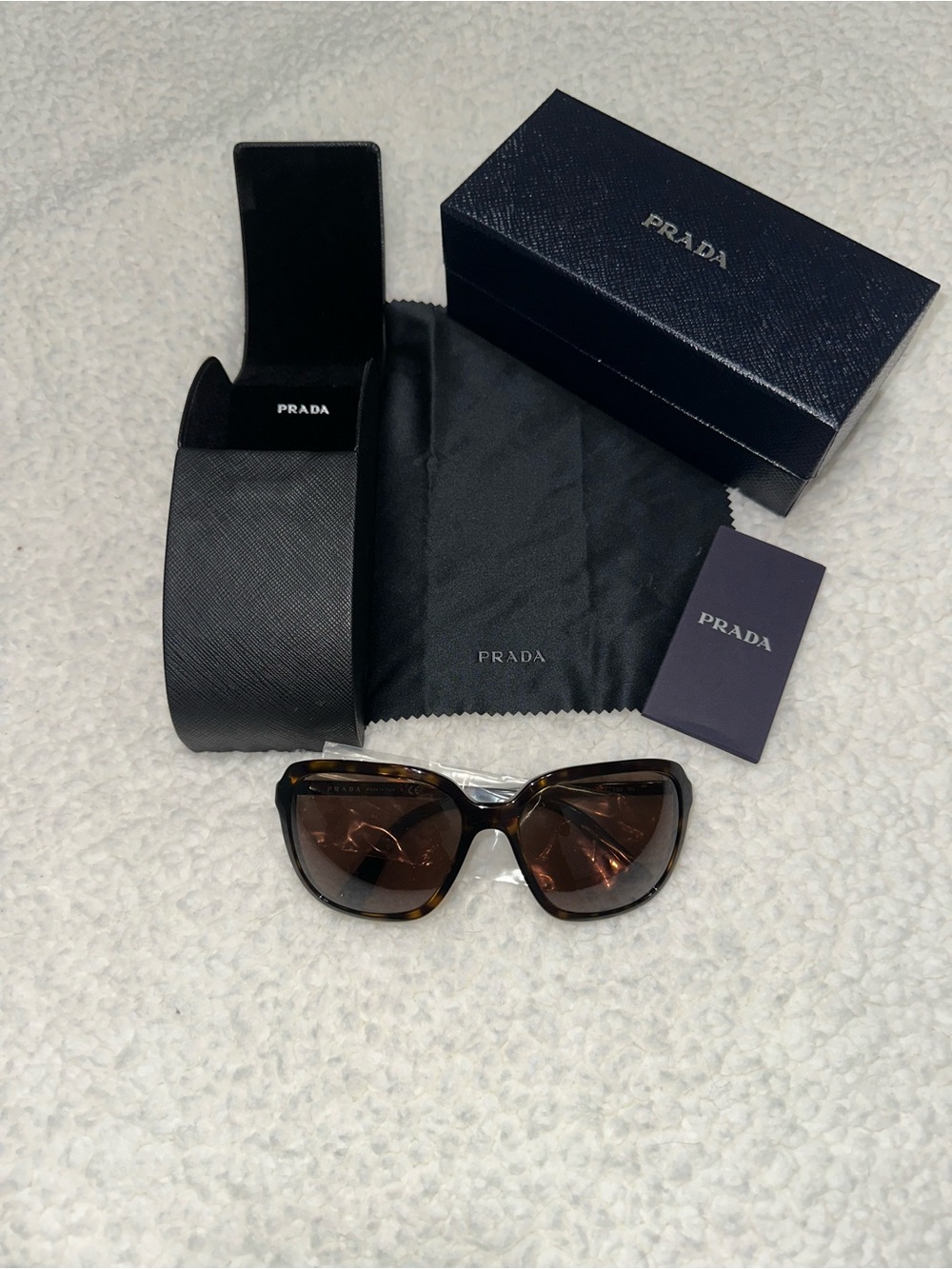 Prada Tortoiseshell Sunglasses with Brown Lenses
